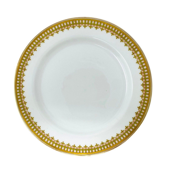 Haviland Limoges Vtg 6" Dessert Plates Set 4 Gold Trim Art Deco Schleiger 279 - Picture 1 of 5